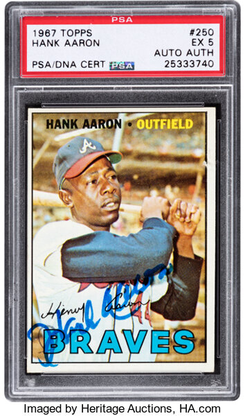 1967 Topps Hank Aaron #250 PSA 2 Good