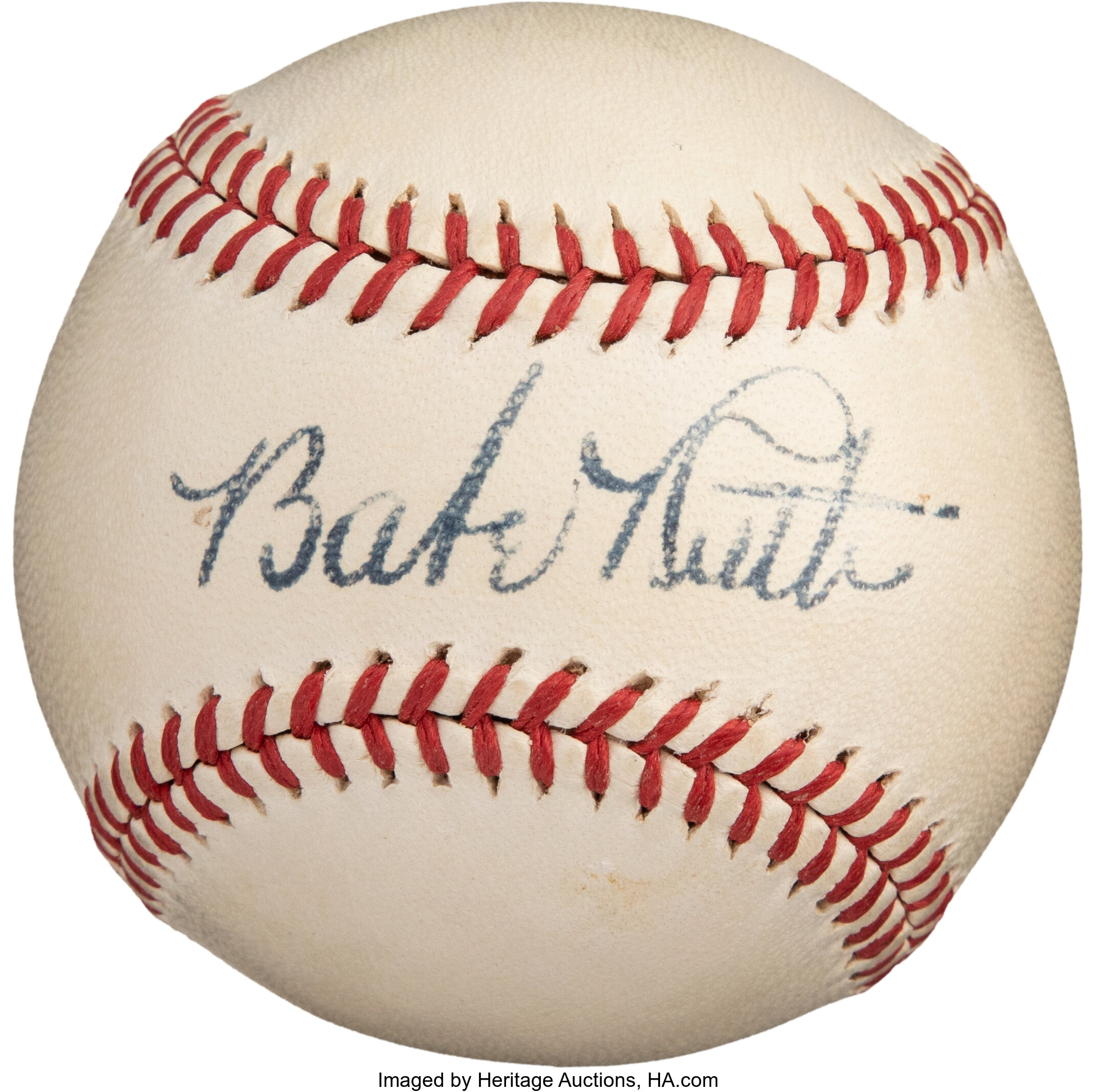 Lot Detail - Babe Ruth Signed Baseball - PSA/DNA Grade 7.5