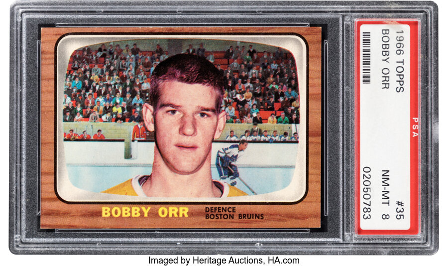 1966 Topps Bobby Orr Rookie #35 PSA NM-MT 8--Only Two Superior!