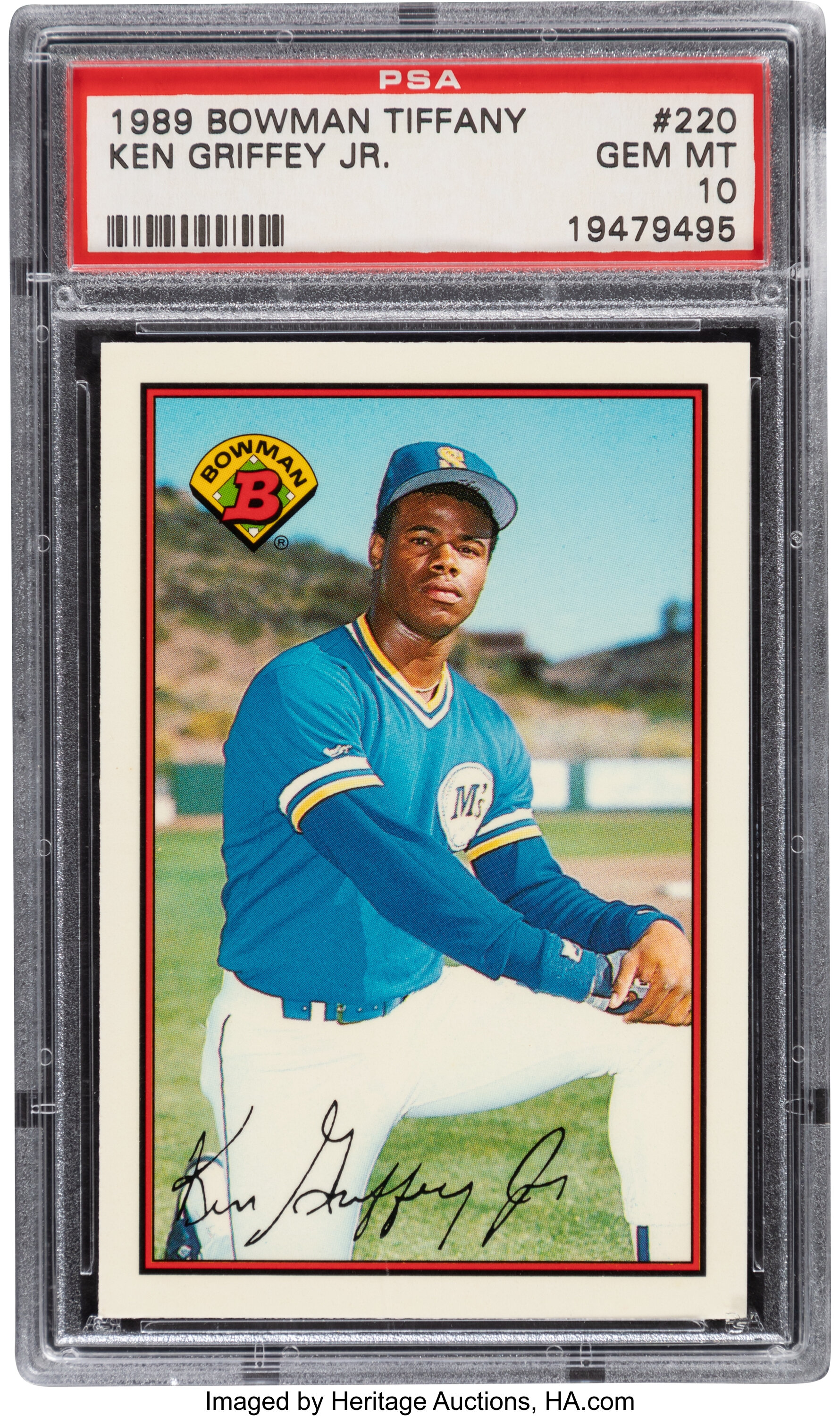 1989 Bowman #220 Ken Griffey Jr. Rookie Card, Seattle Mariners Mint