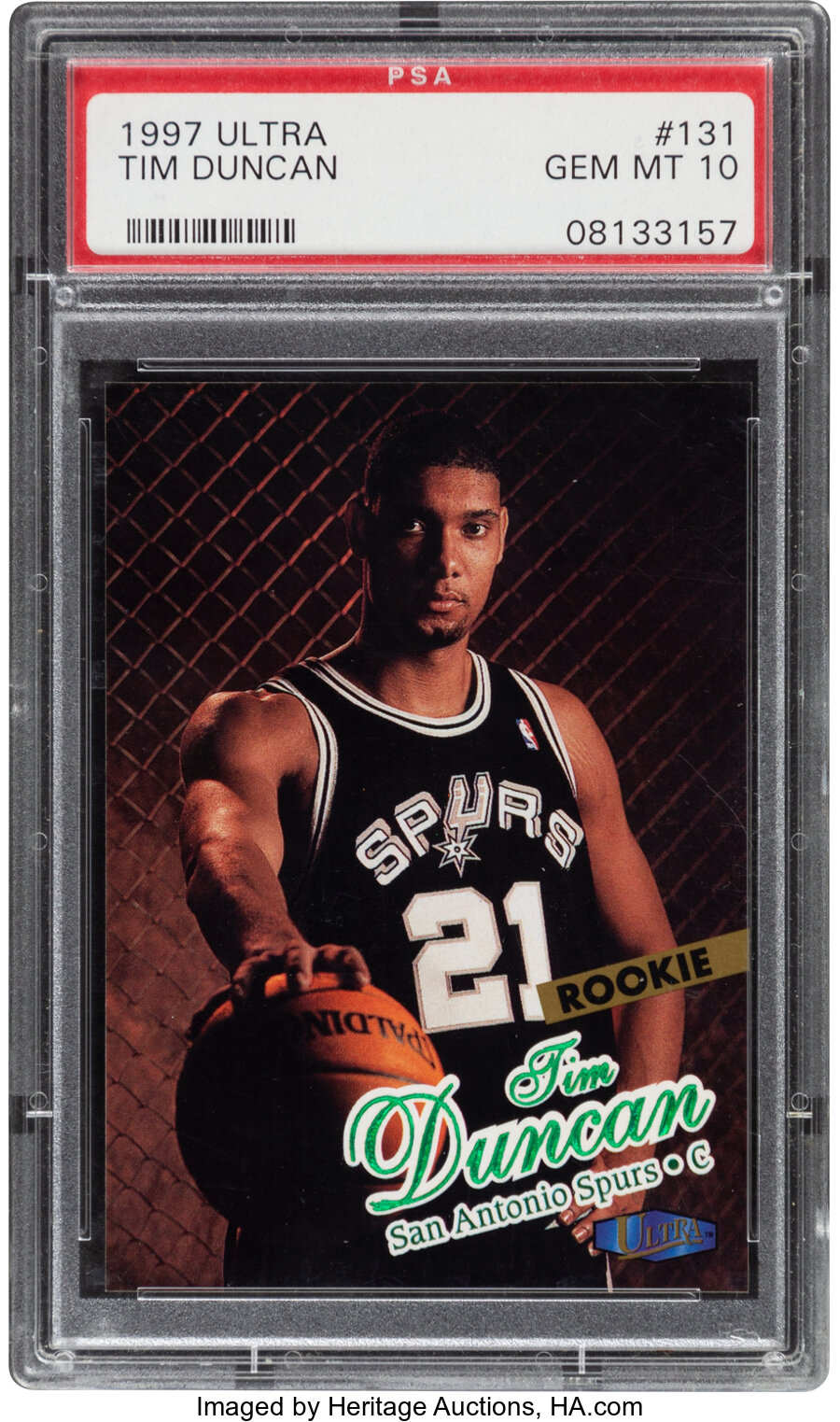 1997 Ultra Tim Duncan #131 PSA Gem Mint 10