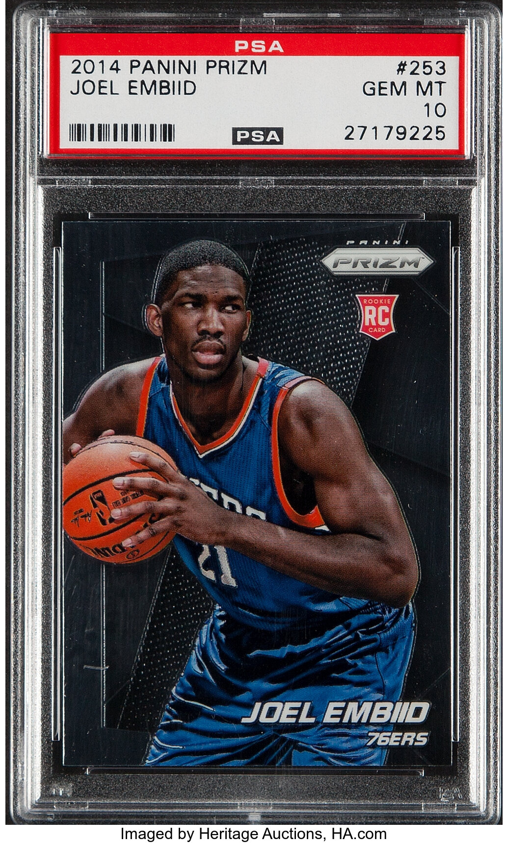 2014 Panini Prizm Joel Embiid #253 PSA Gem Mint 10.... Basketball