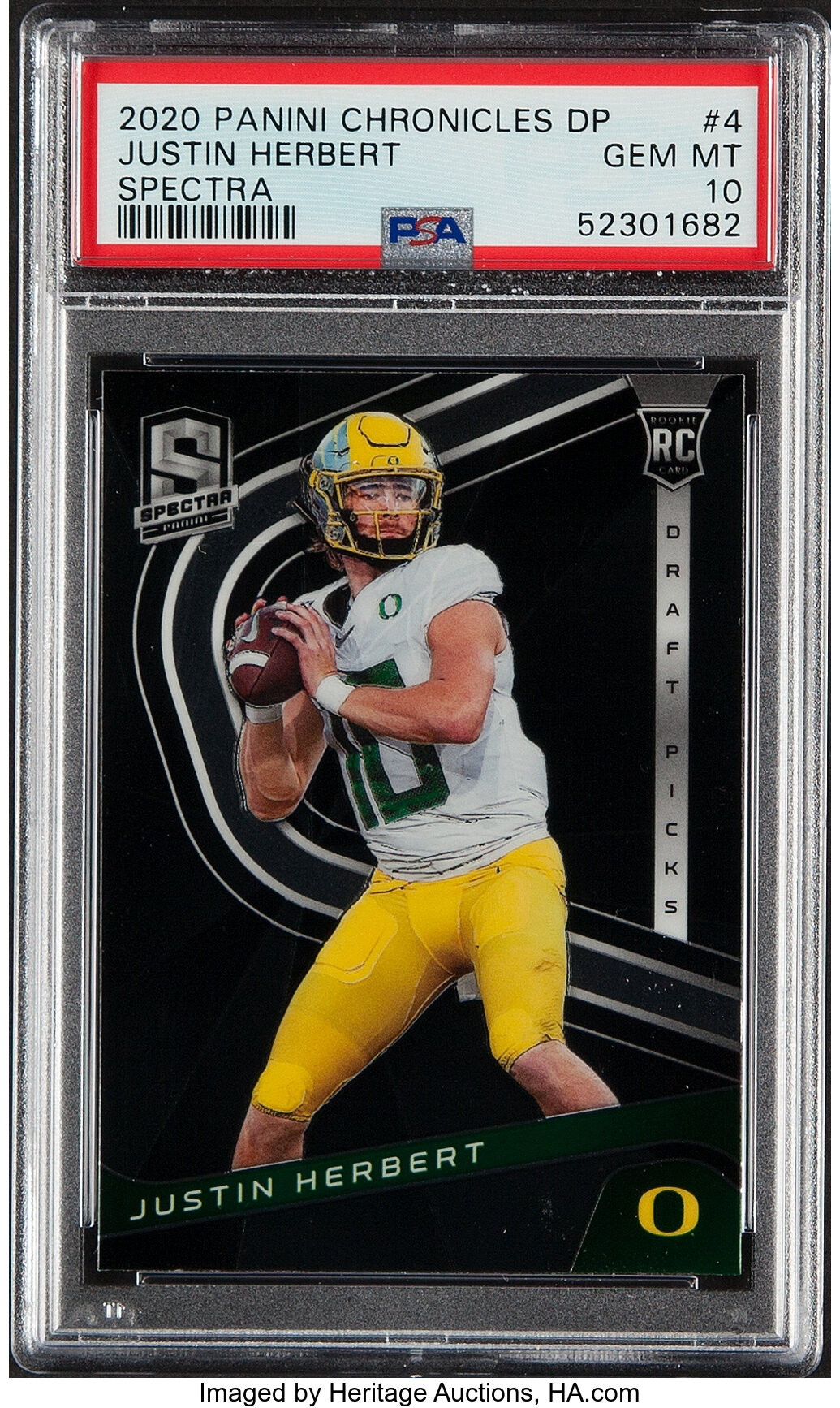 2020 Panini Chronicles Draft Picks Justin Herbert (Spectra) #4 PSA | Lot  #57310 | Heritage Auctions