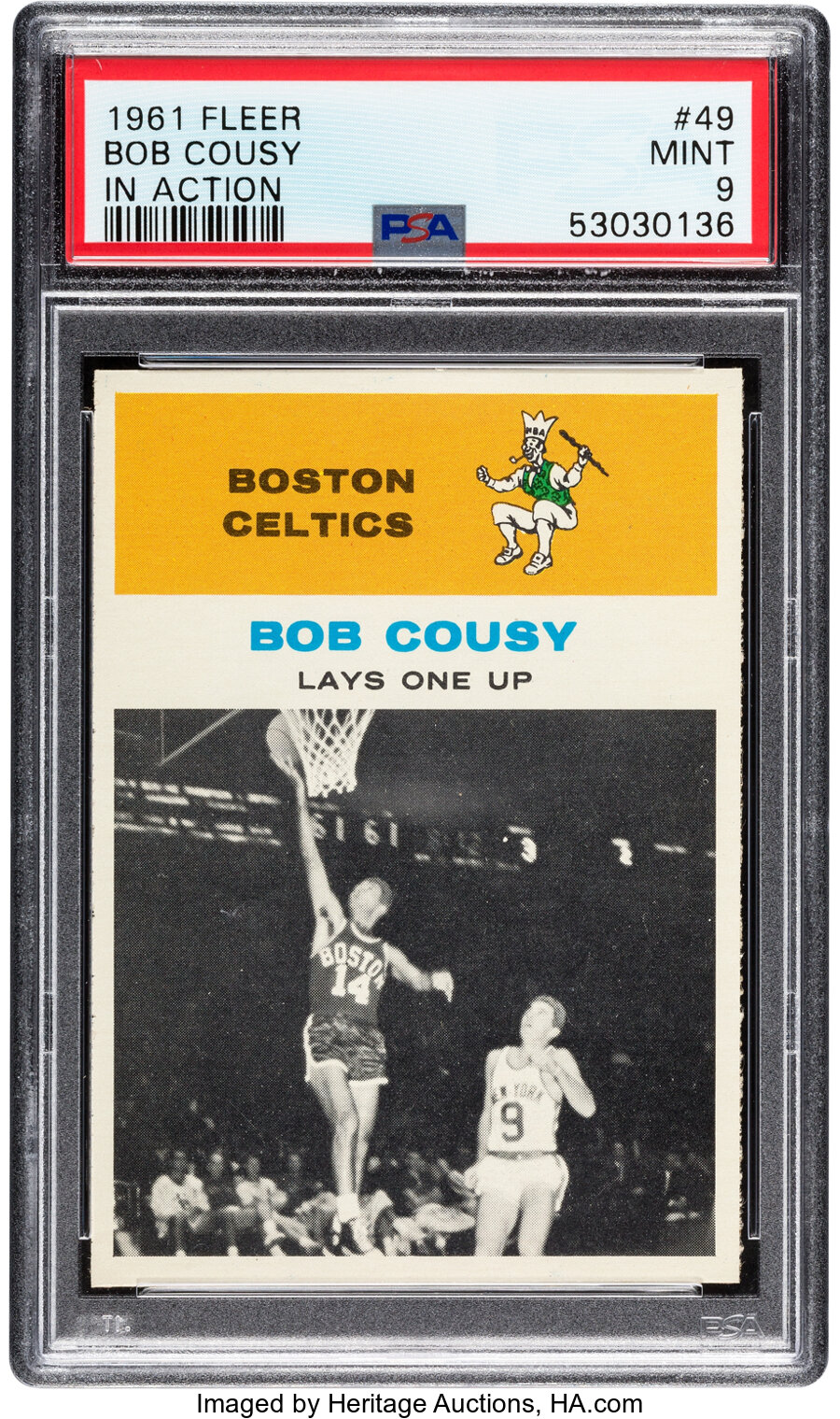 1961 Fleer Bob Cousy #49, PSA Mint 9