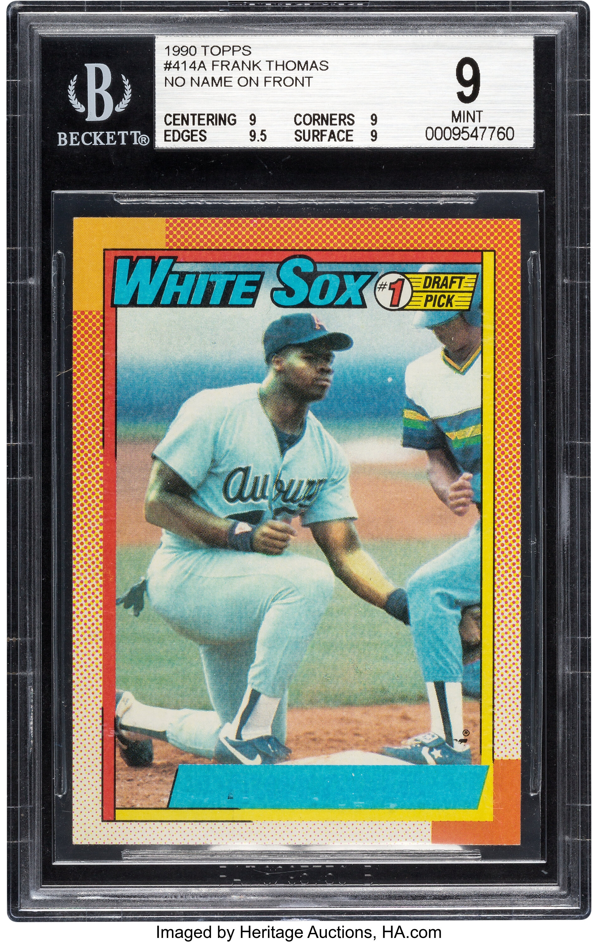 1990 Topps Frank Thomas (No Name On Front)