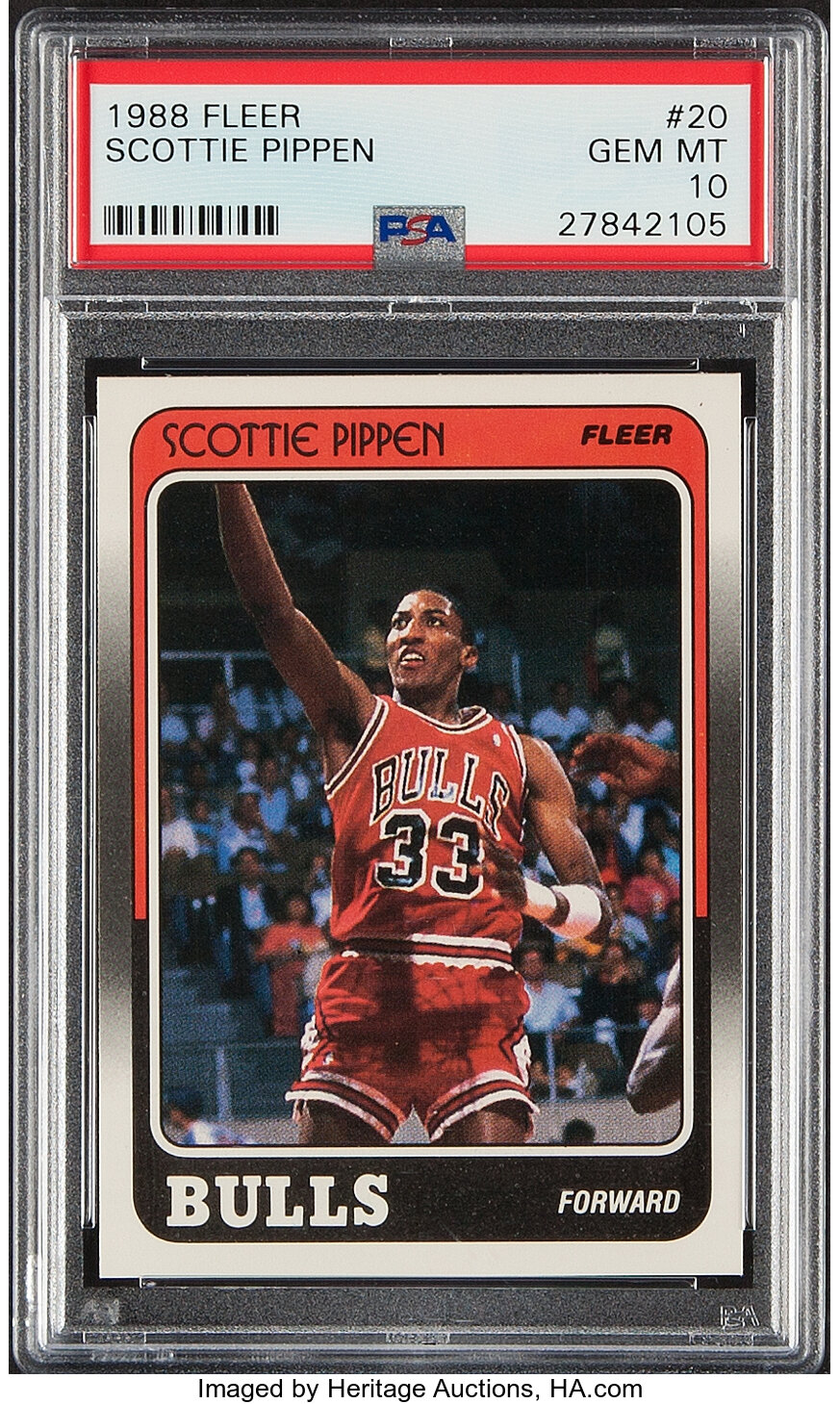 1988 Fleer Scottie Pippen Rookie #20 PSA Gem Mint 10.... Basketball | Lot  #57206 | Heritage Auctions