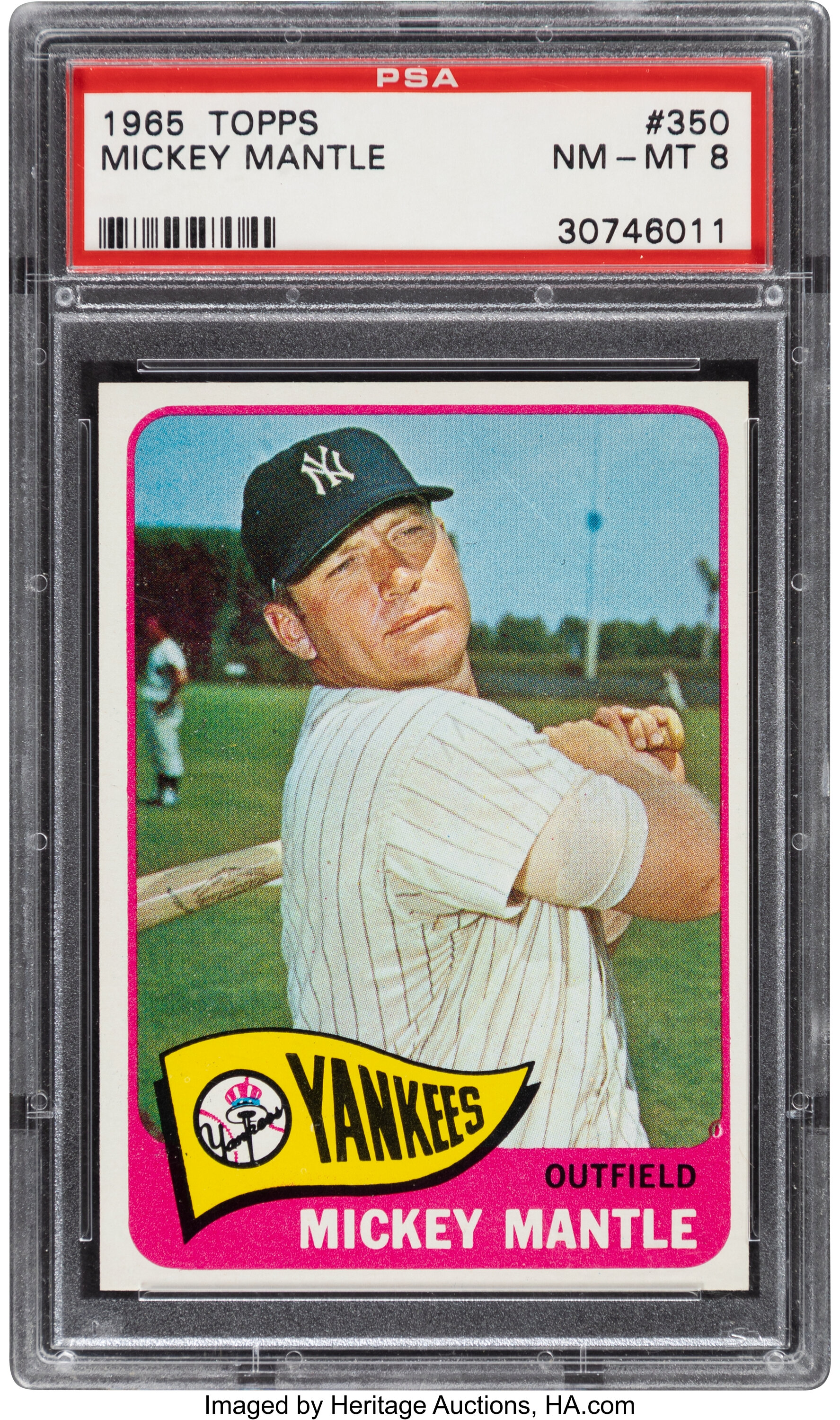 Sold at Auction: 1960 TOPPS #350 MICKEY MANTLE BASEBALL CARD