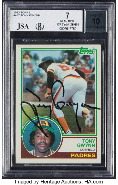 1983 Topps #482 Tony Gwynn Signed Rookie Card