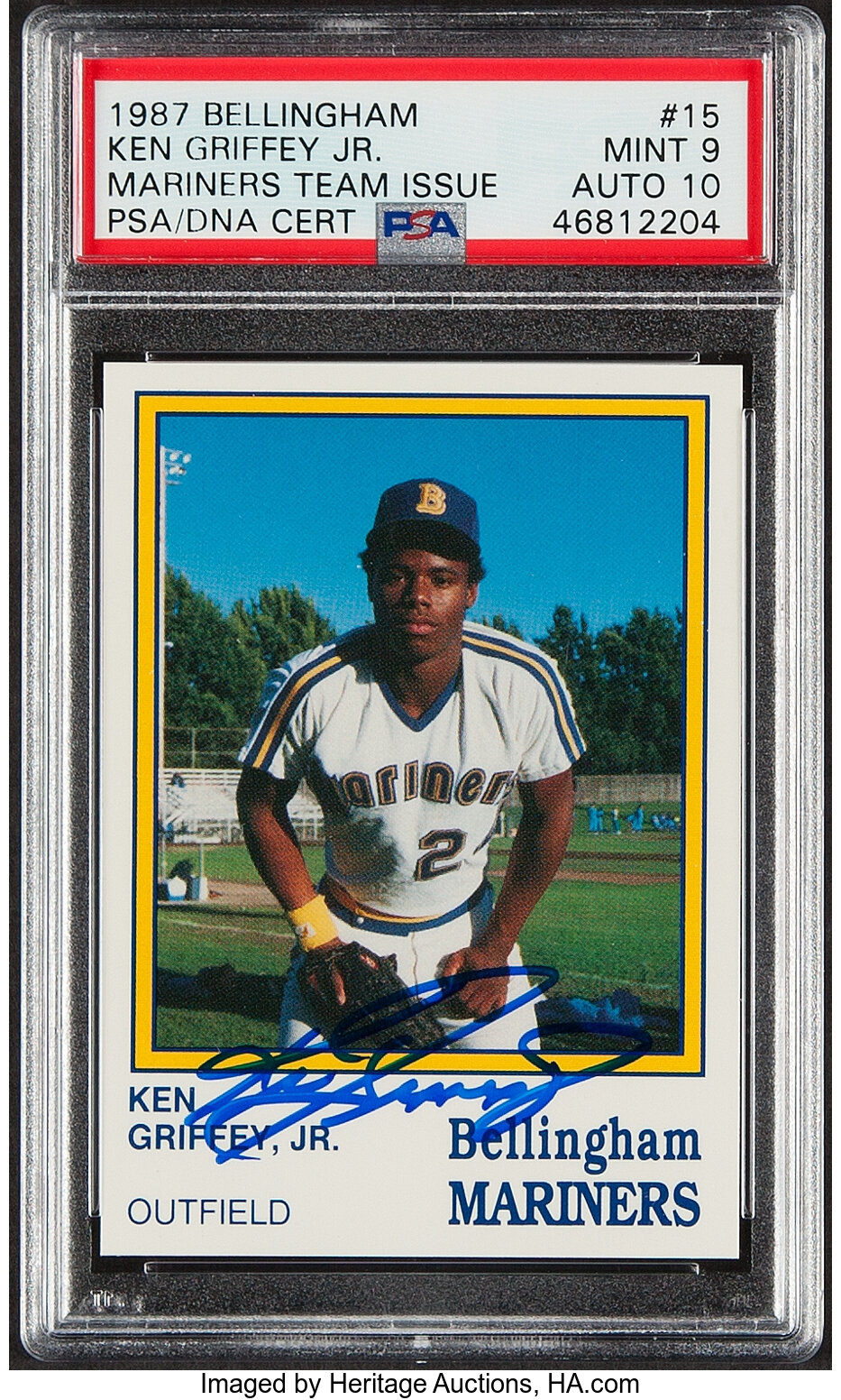 Vintage Ken Griffey Jr . Autographed Seattle Mariners Teal -  Hong Kong