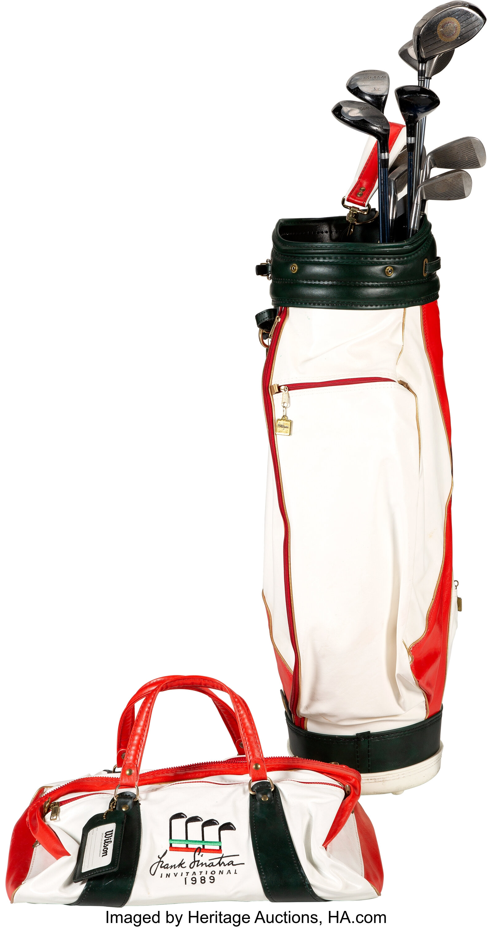 Sold at Auction: Vintage Golf Bag and Clubs
