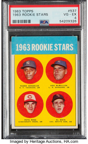 Sold at Auction: PSA 4 (VG-EX) 1963 Topps Pete Rose Rookie #537 Baseball  Card - 1963 Rookie Stars