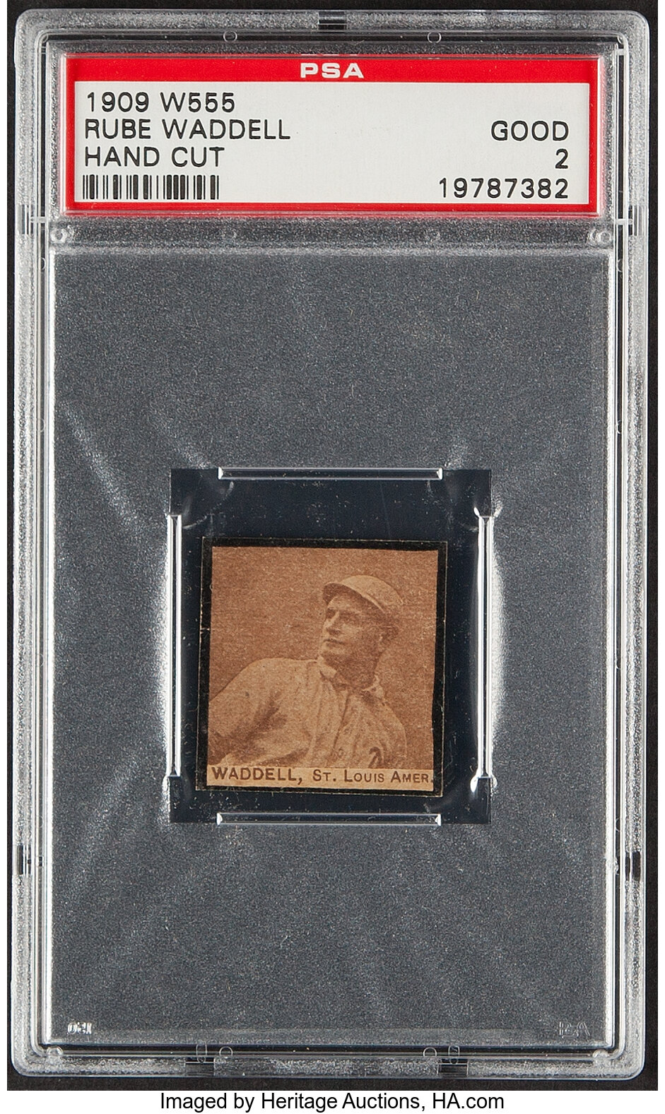 1909 W555 Rube Waddell (Hand Cut) PSA Good 2.... Baseball Cards