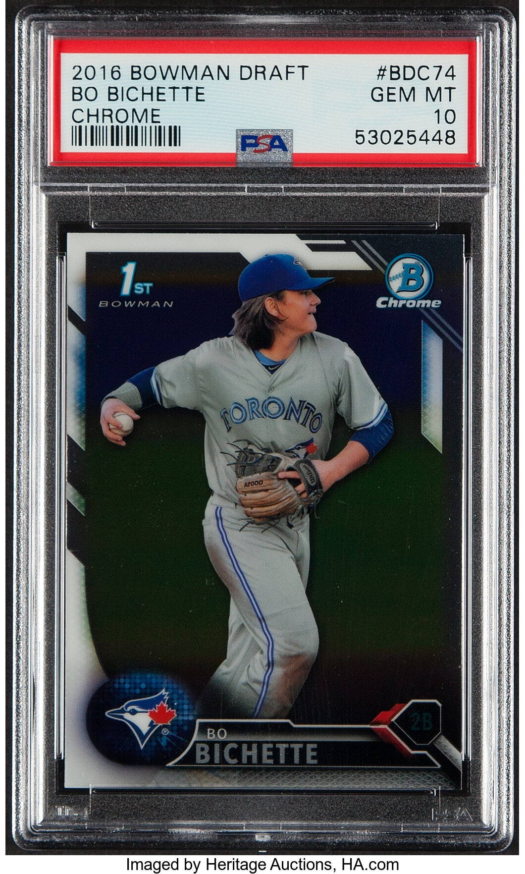 2016 Bowman Draft Bo Bichette Chrome #BDC74 PSA Gem Mint 10