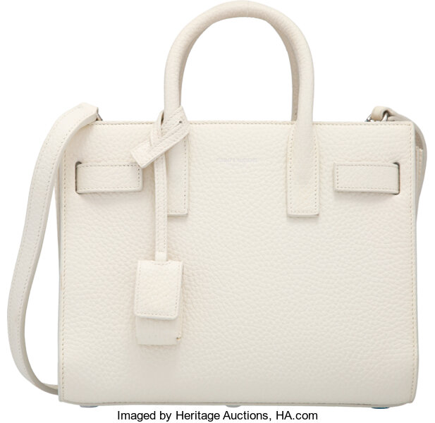 White LEATHER YSL DESIGNER BAGS