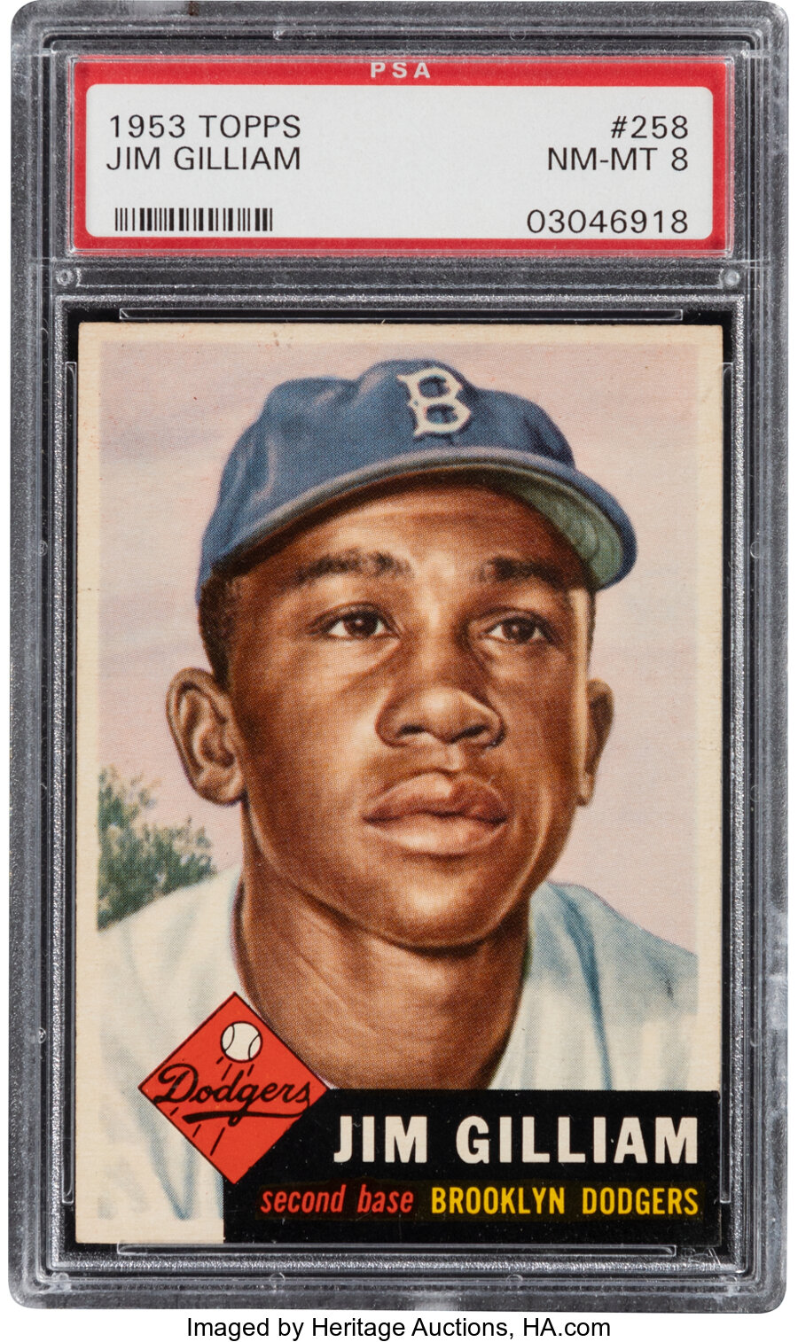 1953 Topps Jim Gilliam #258 PSA NM-MT 8