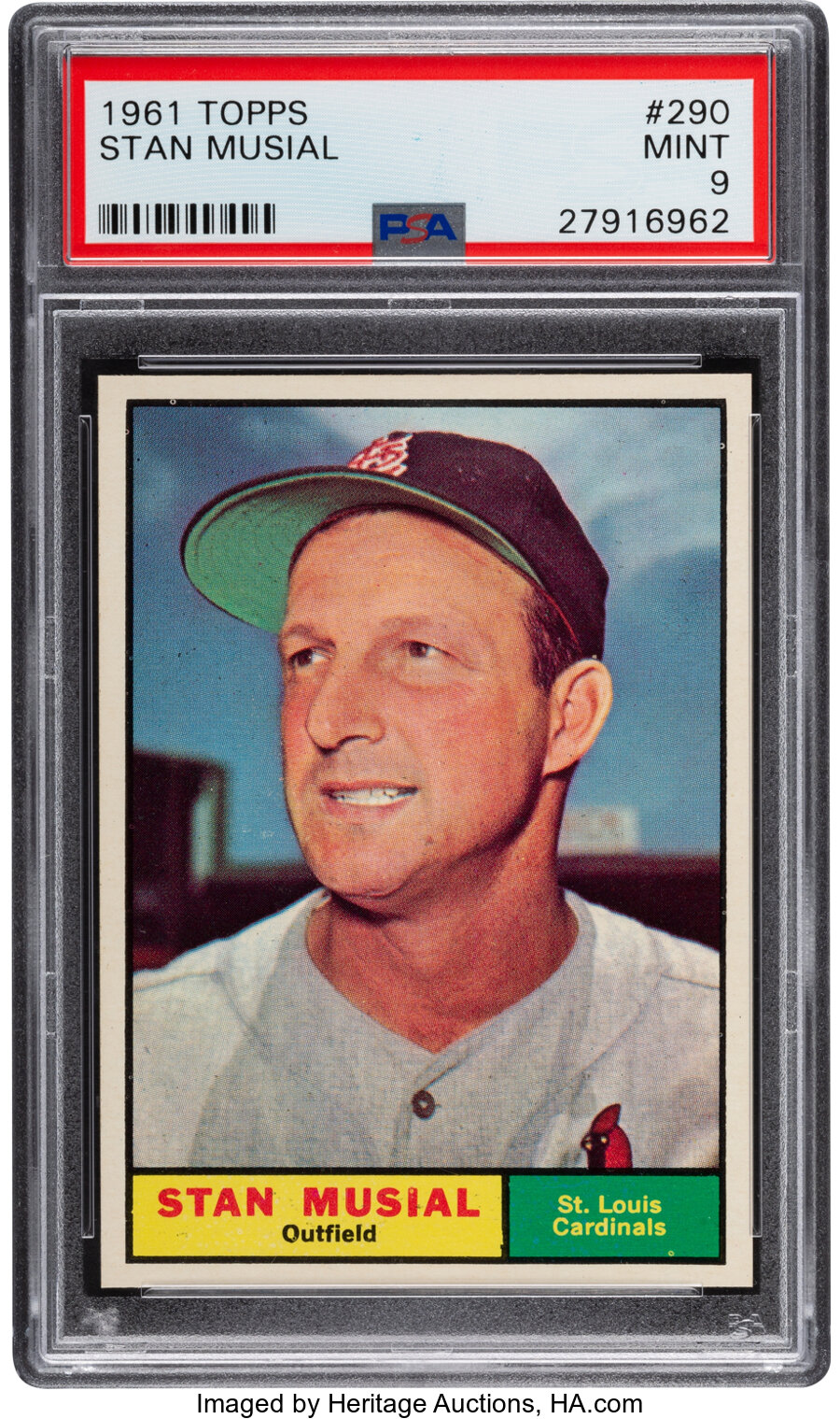 1961 Topps Stan Musial #290 PSA Mint 9