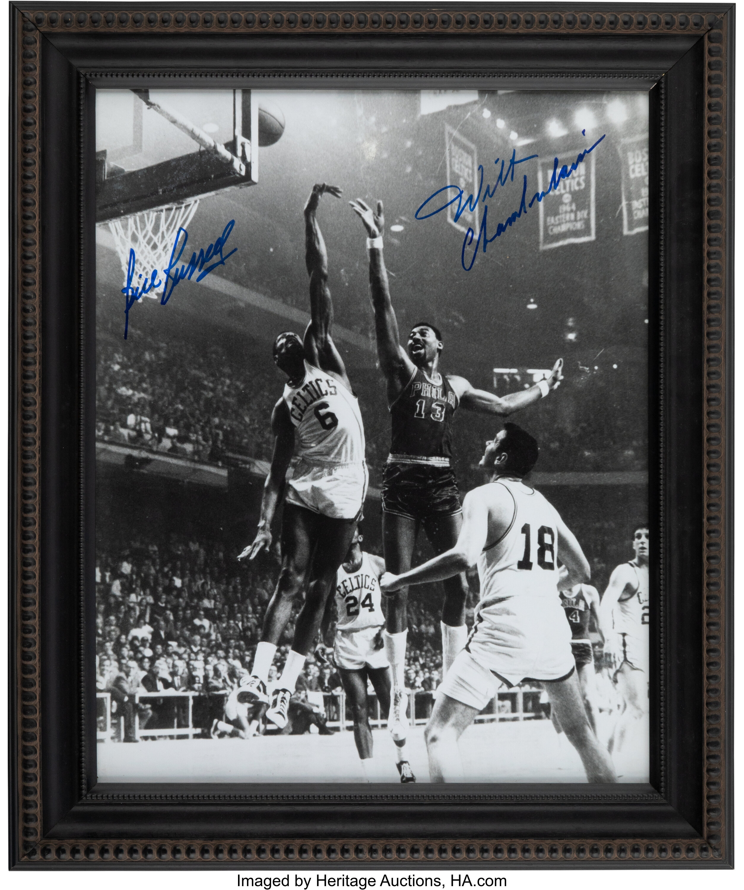 1990's Wilt Chamberlain & Bill Russell Signed Photograph.... | Lot ...