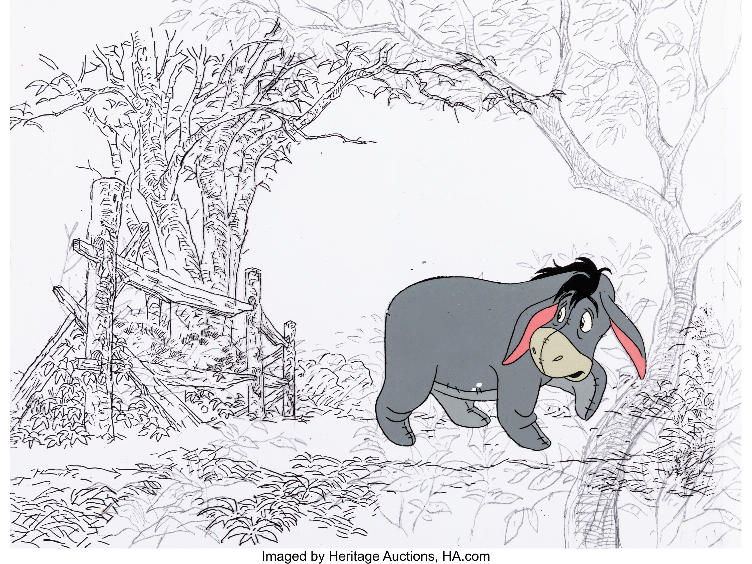 eeyore black and white sketch