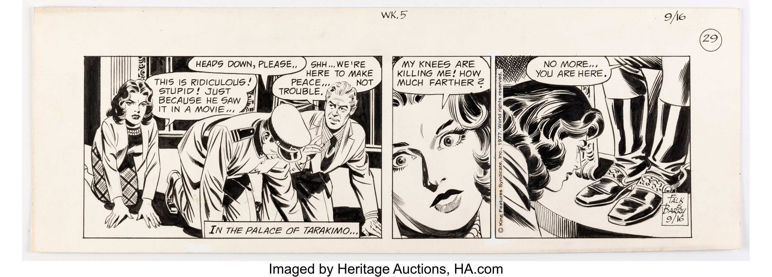 Sy Barry The Phantom Daily Comic Strip Original Art dated 9-16-77 | Lot ...