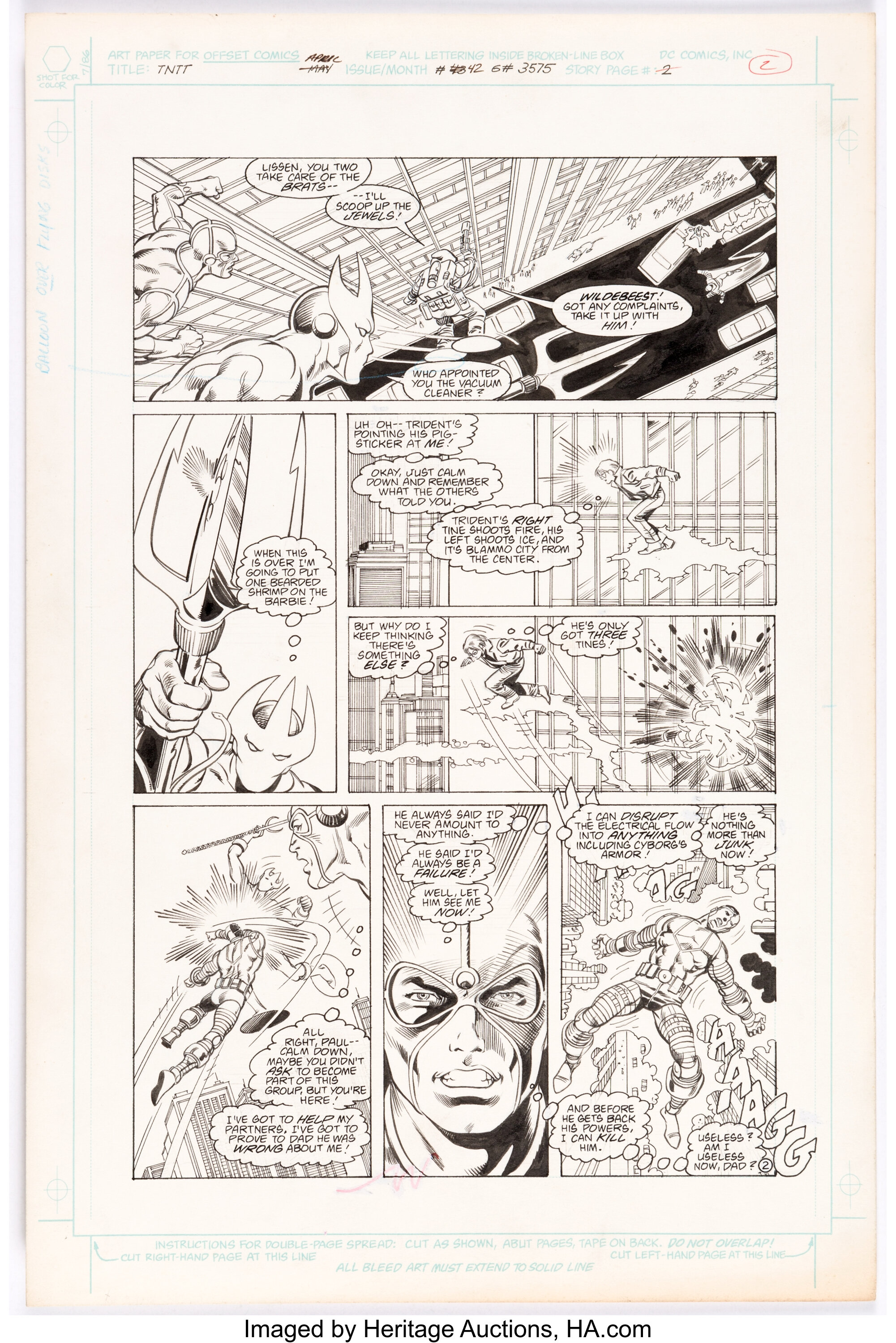 Eduardo Barreto And Romeo Tanghal New Teen Titans 42 Story Pages Lot 19706 Heritage Auctions