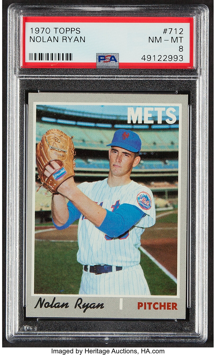 1970 Nolan Ryan Topps Baseball Card PSA 8