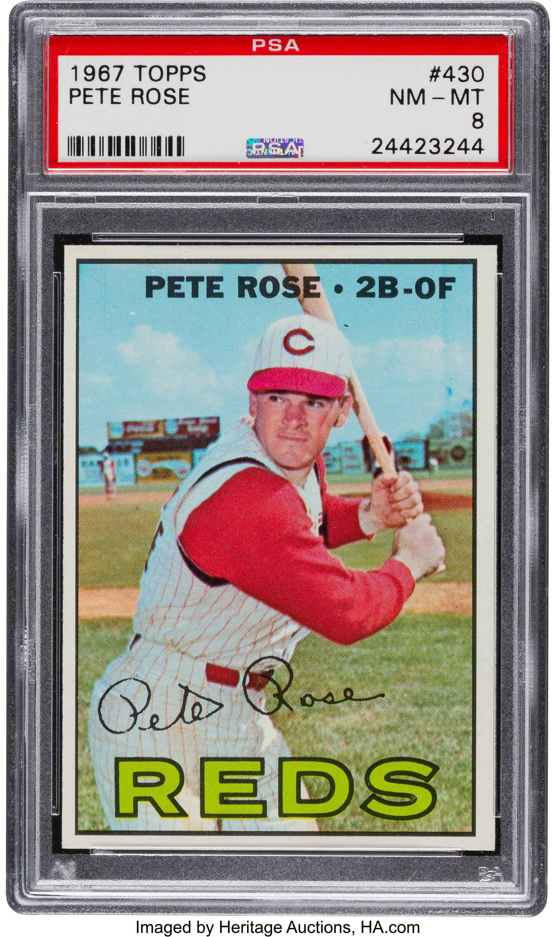 1967 Topps Pete Rose #430 PSA NM-MT 8. Baseball Cards Singles, Lot  #80741