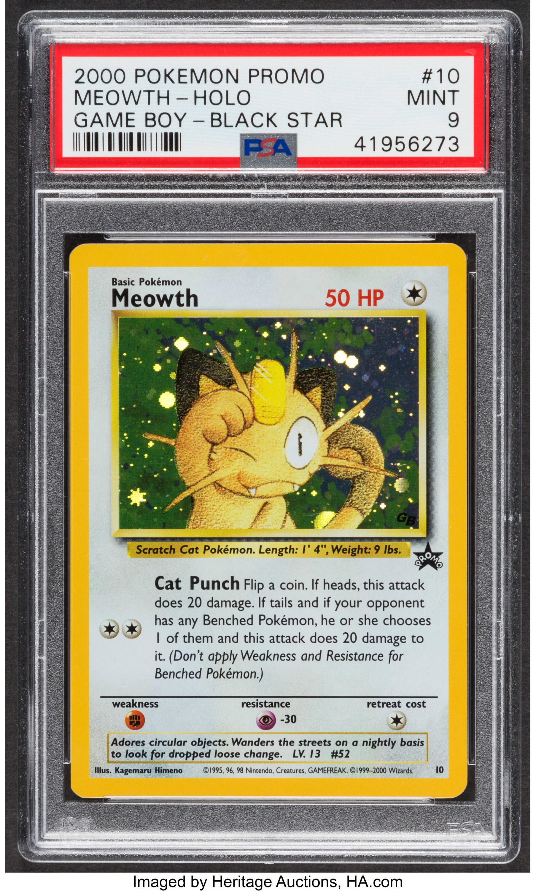 Pokémon Meowth #10 Black Star Promo Rare Hologram Trading Card