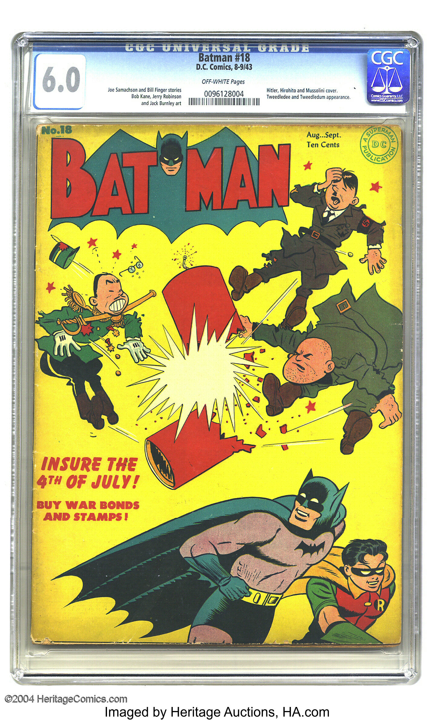 Batman #18 (DC, 1943) CGC FN  Off-white pages. Jerry Robinson's | Lot  #7034 | Heritage Auctions