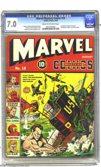 Marvel Mystery Comics #10 (Timely, 1940) CGC FN/VF 7.0 Cream to off-white pages. Alex Schomburg resumes cover duties and...