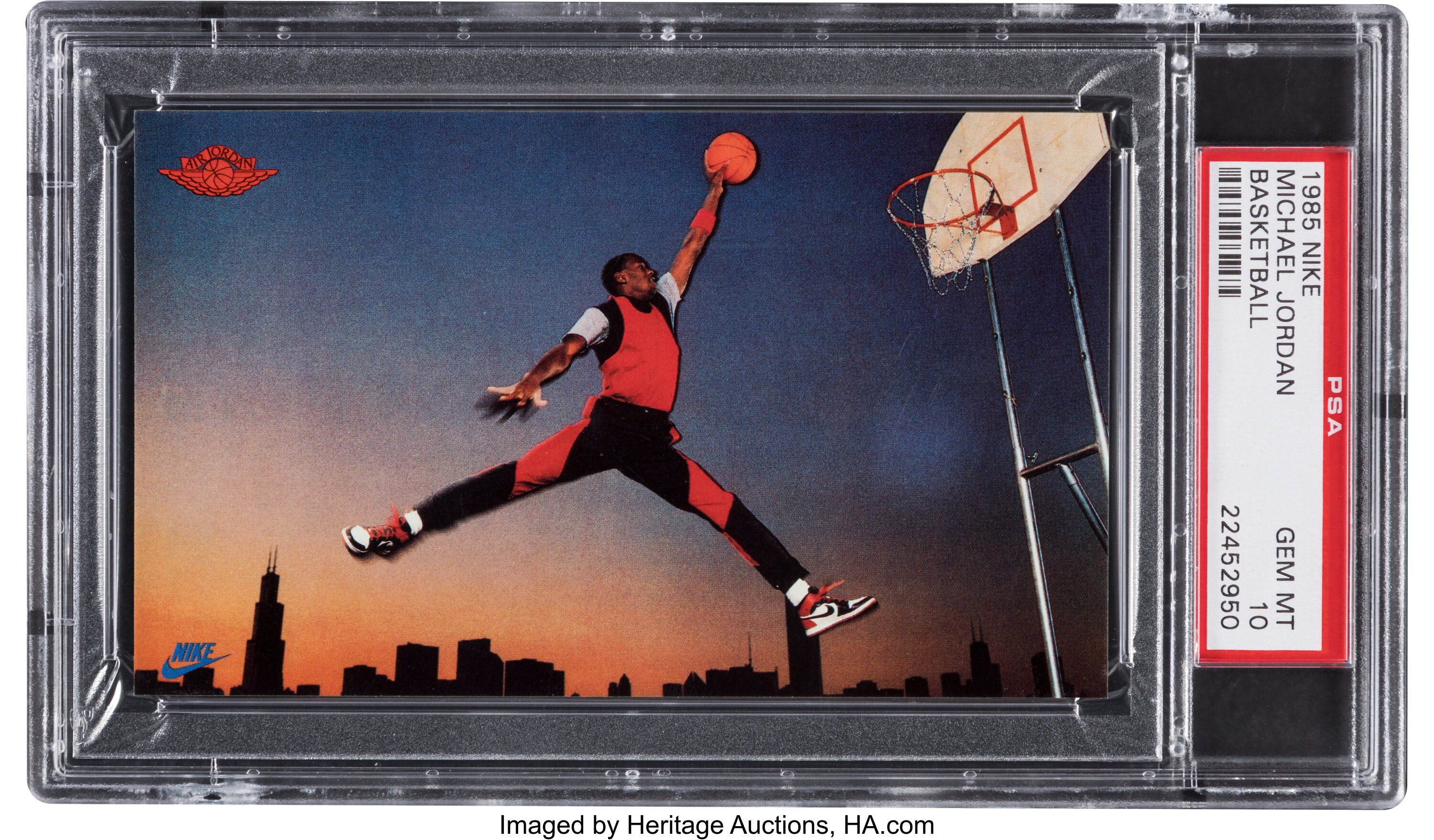 1985 Nike Promo Michael Jordan PSA Gem Mint 10. Basketball Lot 57169 Heritage Auctions