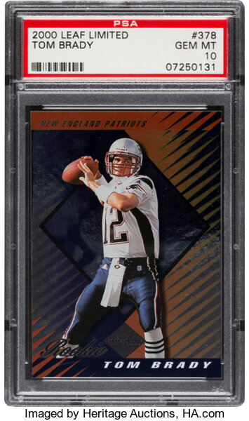 2000 U.D. Gold Reserve Tom Brady #215 PSA Gem Mint 10 - Serial, Lot #58604