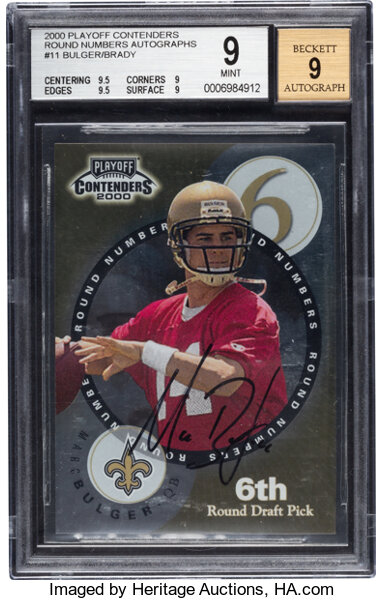 Lot Detail - 2000 Playoff Contenders #144 Tom Brady Signed Rookie Card -  BGS MINT 9/BGS 10