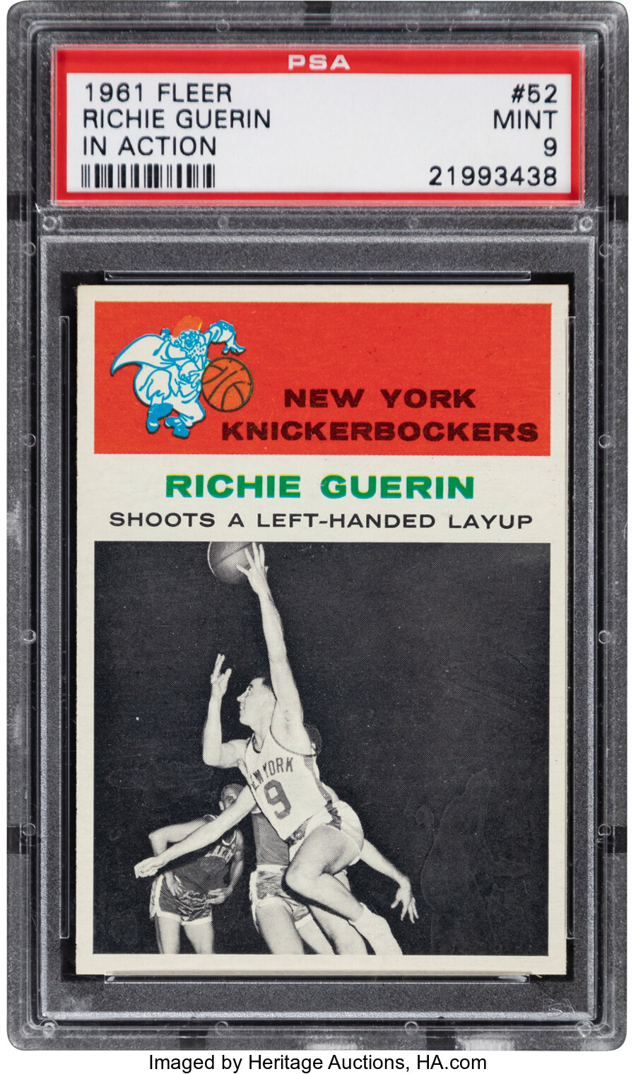 1961 Fleer Richie Guerin (In Action) #52 PSA Mint 9