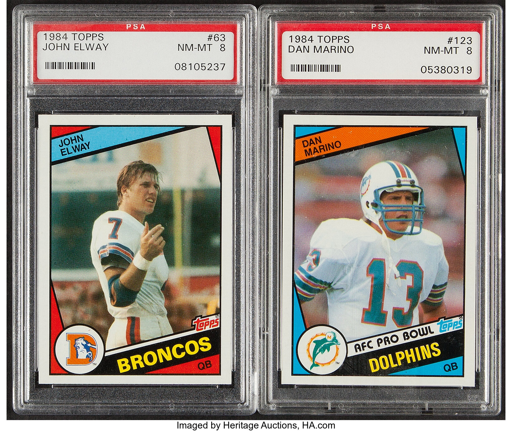 Sold at Auction: 1984 Topps Dan Marino Rookie Psa 7