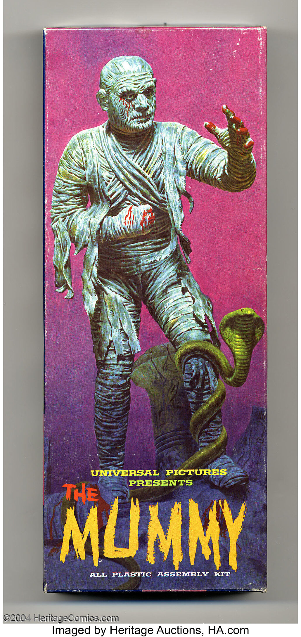 The Mummy Model Kit (Aurora, 1963). Accompanied by a cobra snake