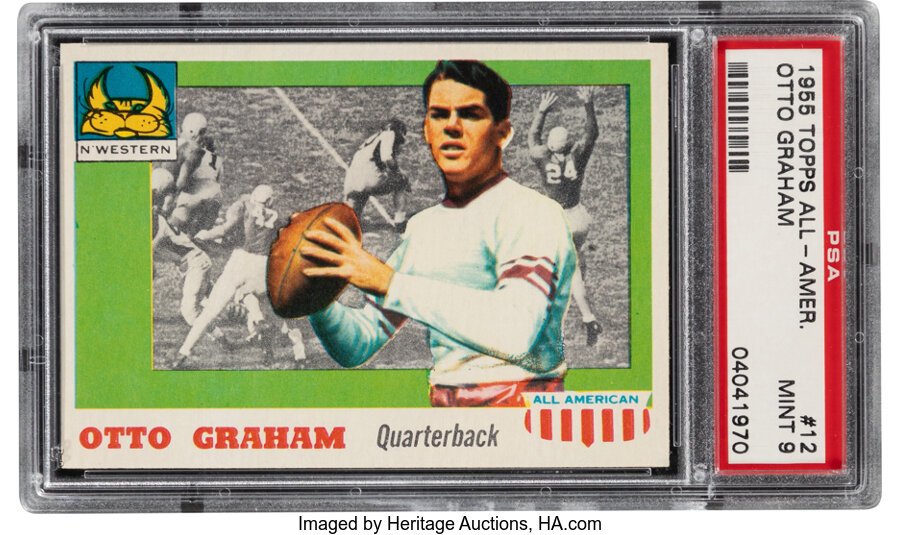 1955 Topps Otto Graham #12 PSA Mint 9 - Only One Higher