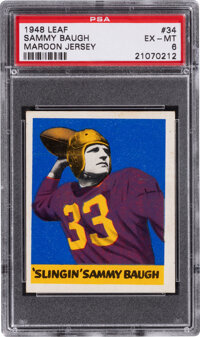 Sammy Baugh Autographed Goal Line Art Card Washington Redskins