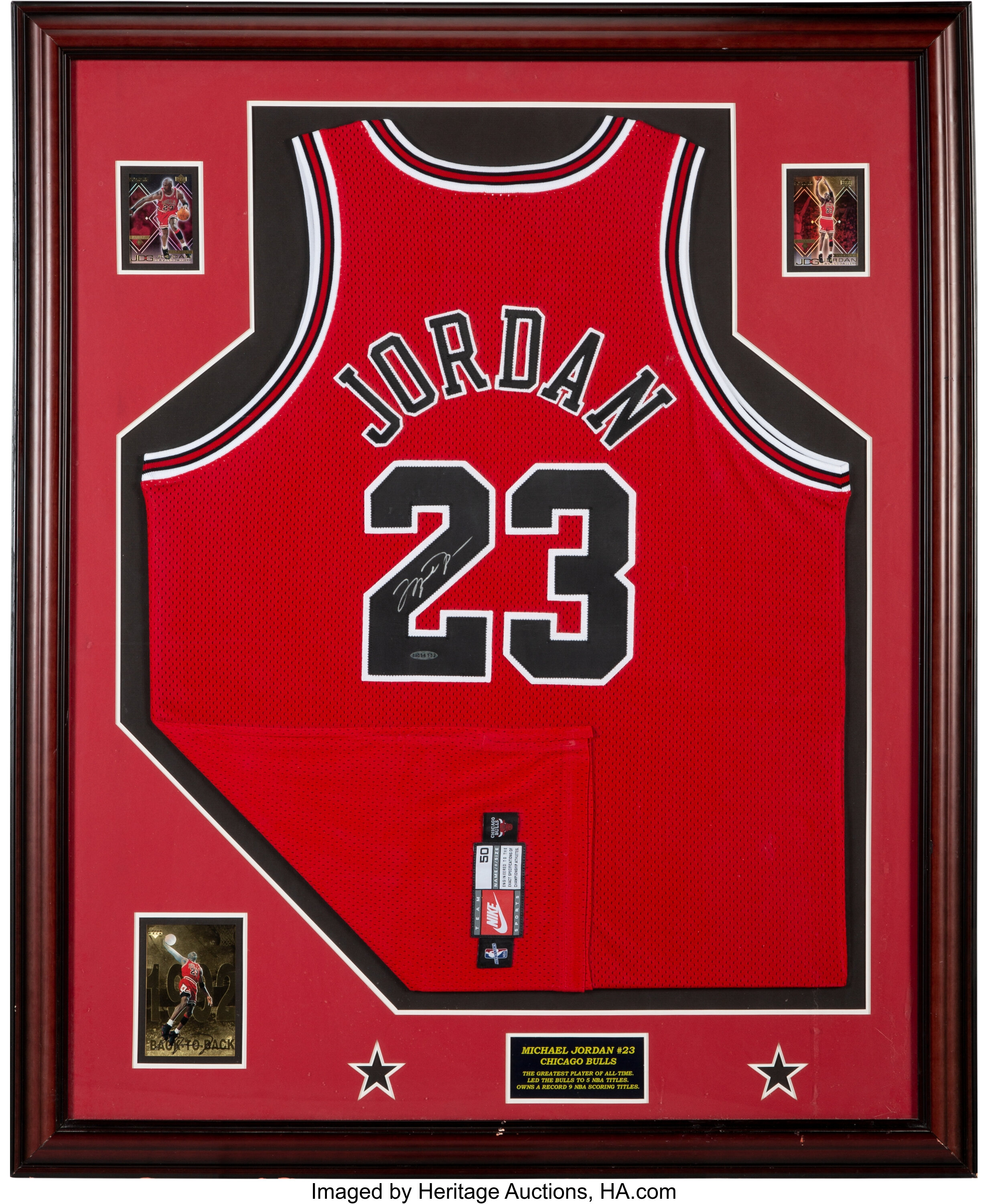 2000's Michael Jordan Signed Chicago Bulls Stats UDA Jersey. , Lot  #53245