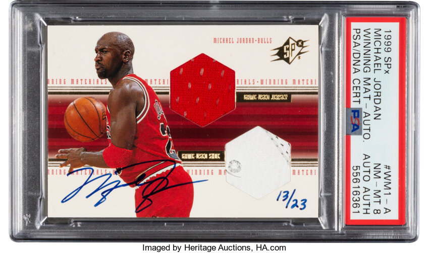 1999 SPx Winning Materials Michael Jordan (Autograph) #WM1A PSA