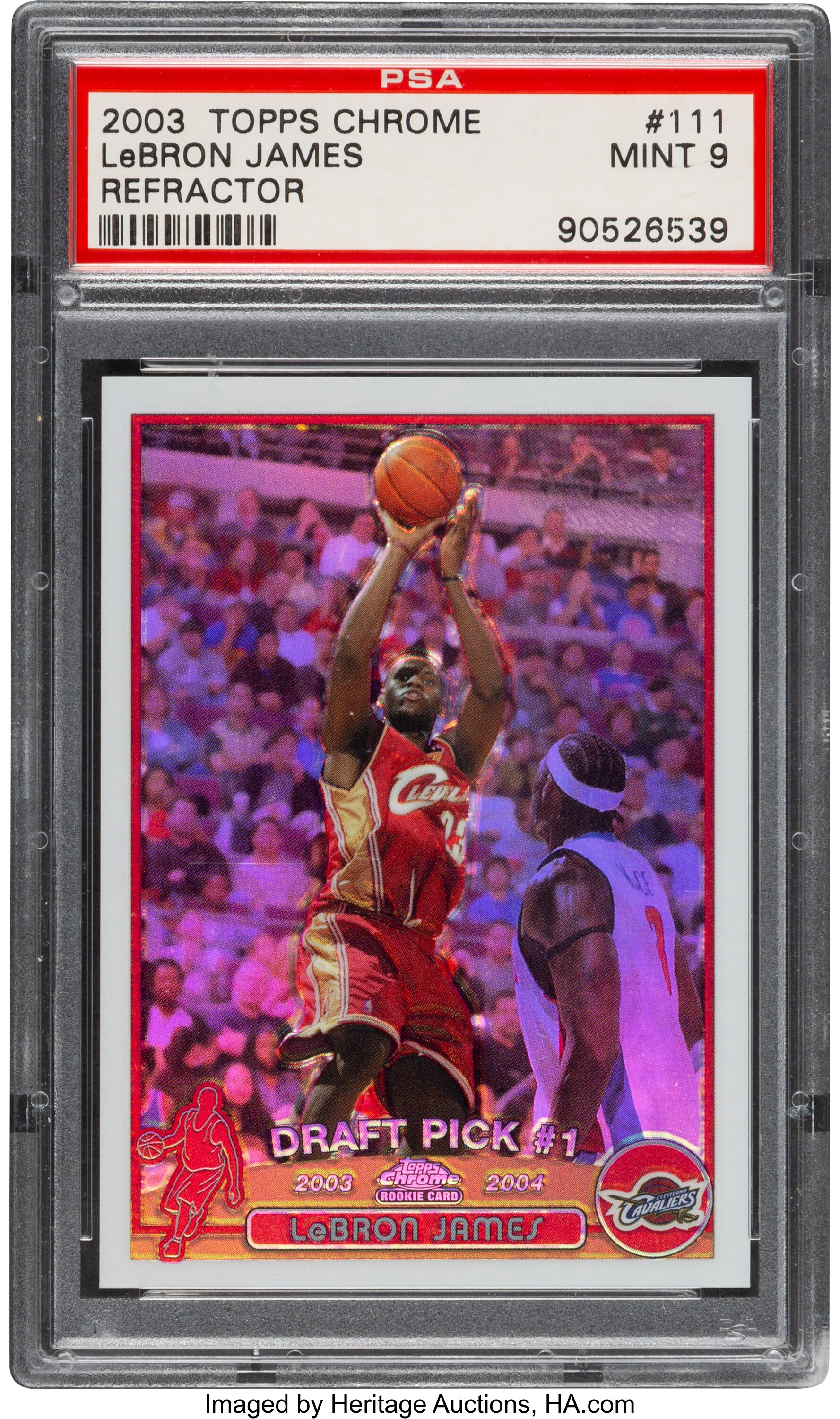 2003 Topps Chrome LeBron James (Black Refractor)