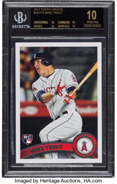 2011 Topps Update Mike Trout Rookie #US175 BGS Black Label