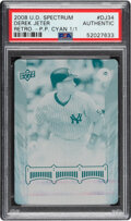 2008 Upper Deck Spectrum Derek Jeter (Retro Cyan Printing Plate