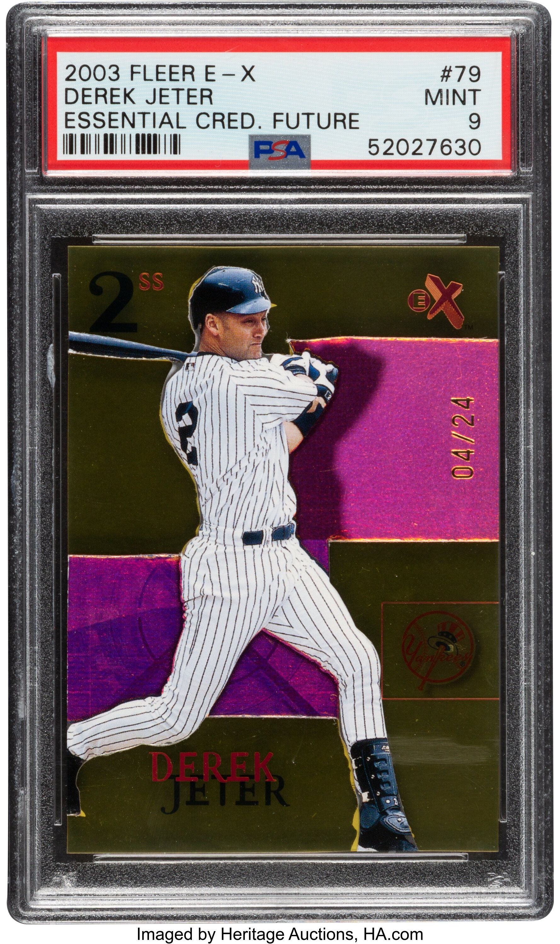 2003 Fleer Derek Jeter Essential Credentials Future 79 PSA Mint 