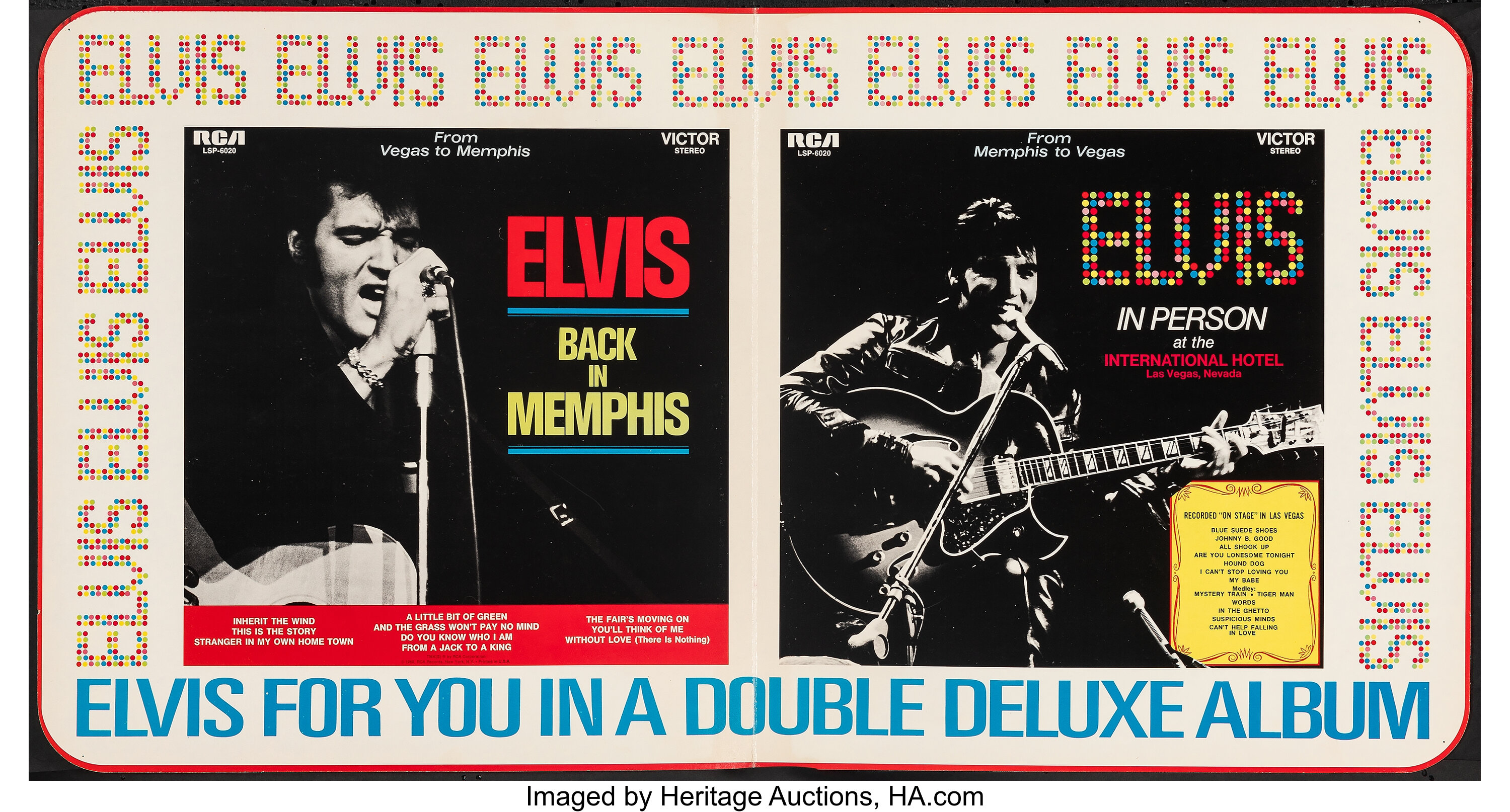 From Memphis To Vegas From Vegas To Memphis By Elvis Presley Rca Lot 53127 Heritage Auctions