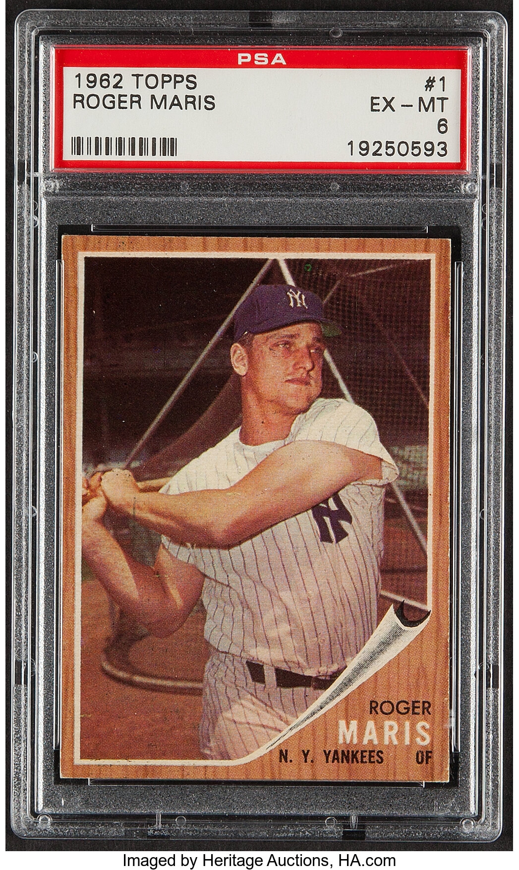 Sold at Auction: 1961 Topps Baseball, ROGER MARIS, MVP AMERICAN