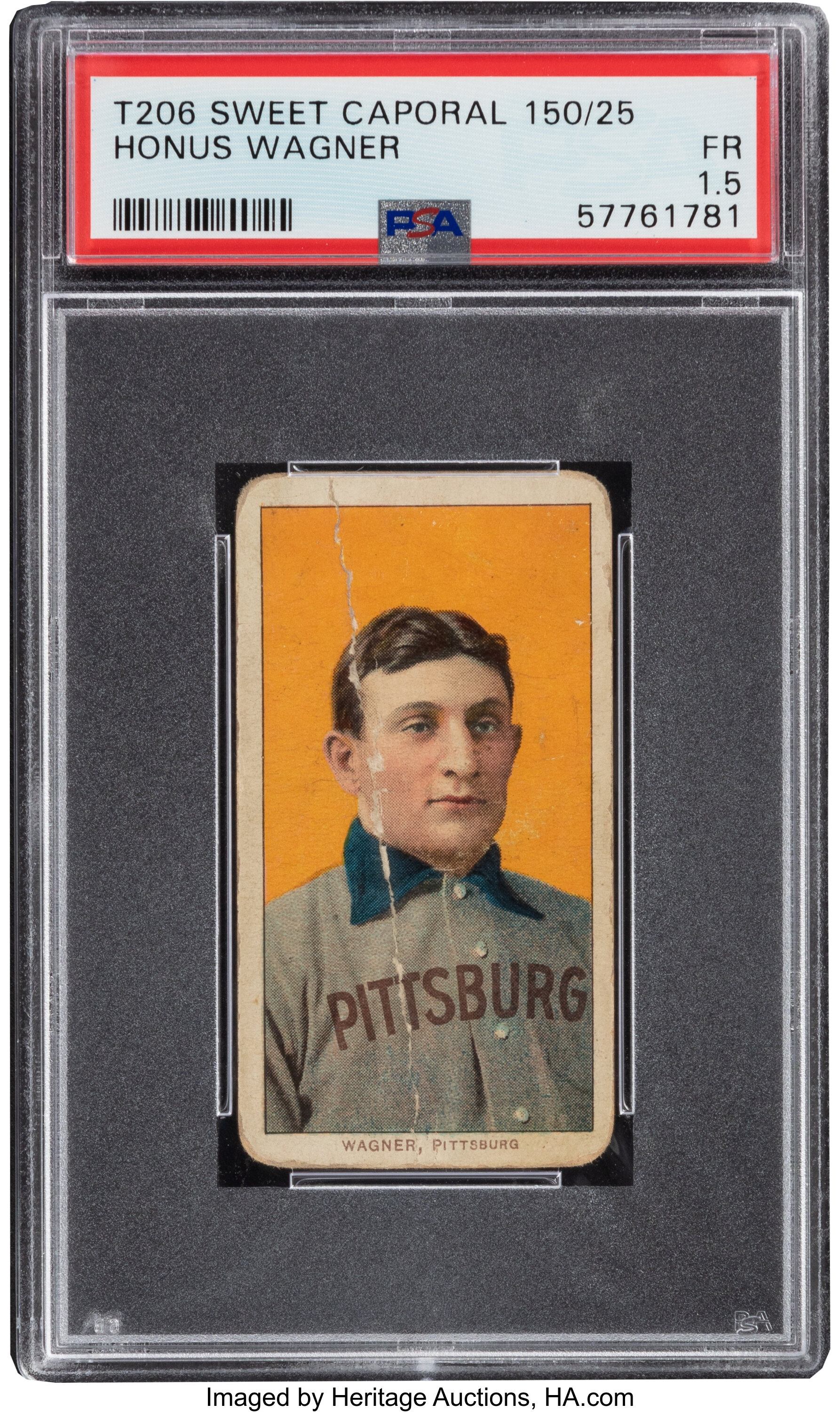 1909 T206 Sweet Caporal Honus Wagner (The Garagiola Wagner) SGC, Lot  #80001