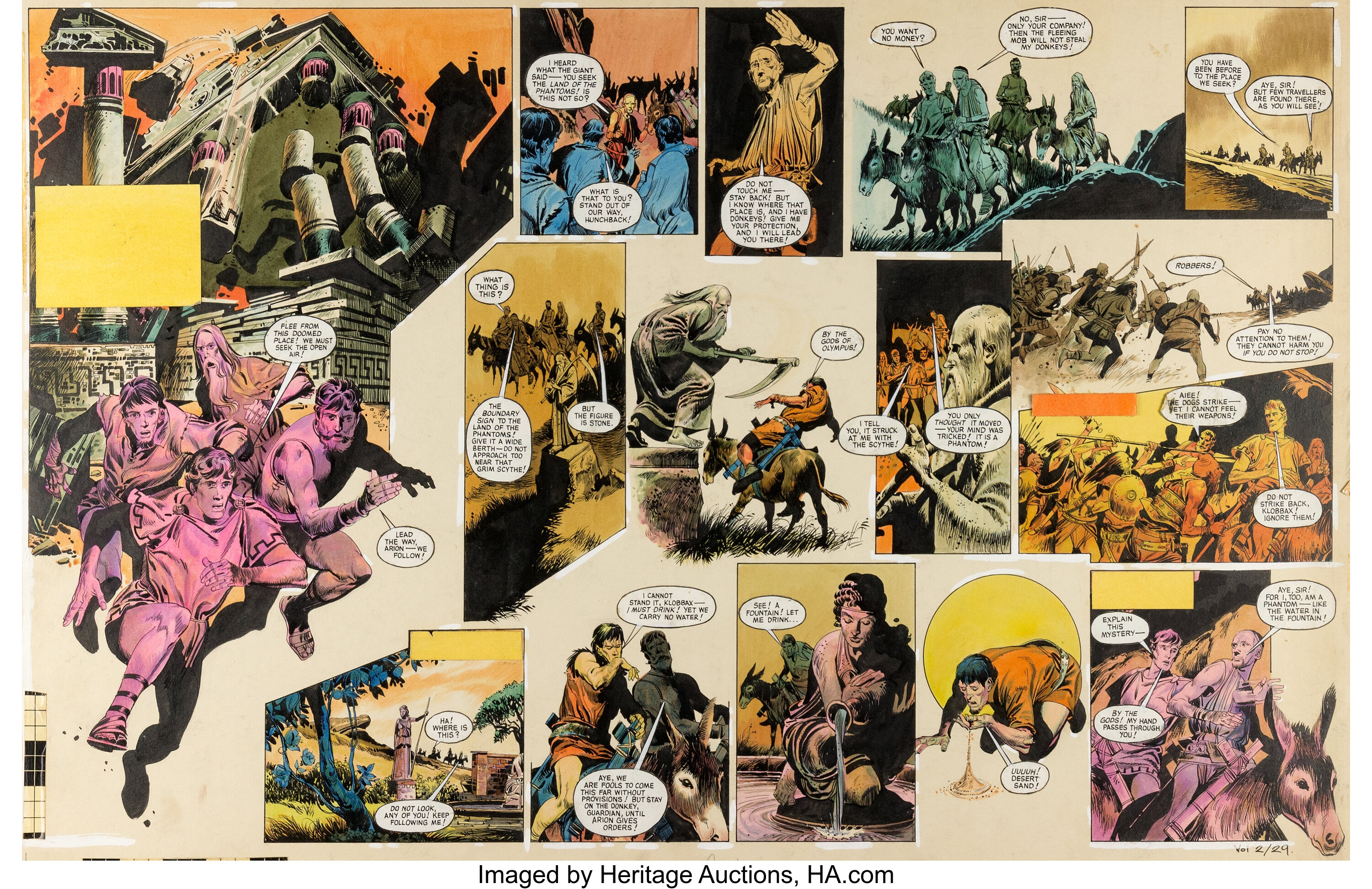John M. Burns Wrath Of The Gods Vol 2 Planche 29 (Boys' World, | Lot #52017  | Heritage Auctions