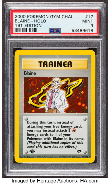 Pokémon Blaine #17 First Edition Gym Challenge Set Trading Card