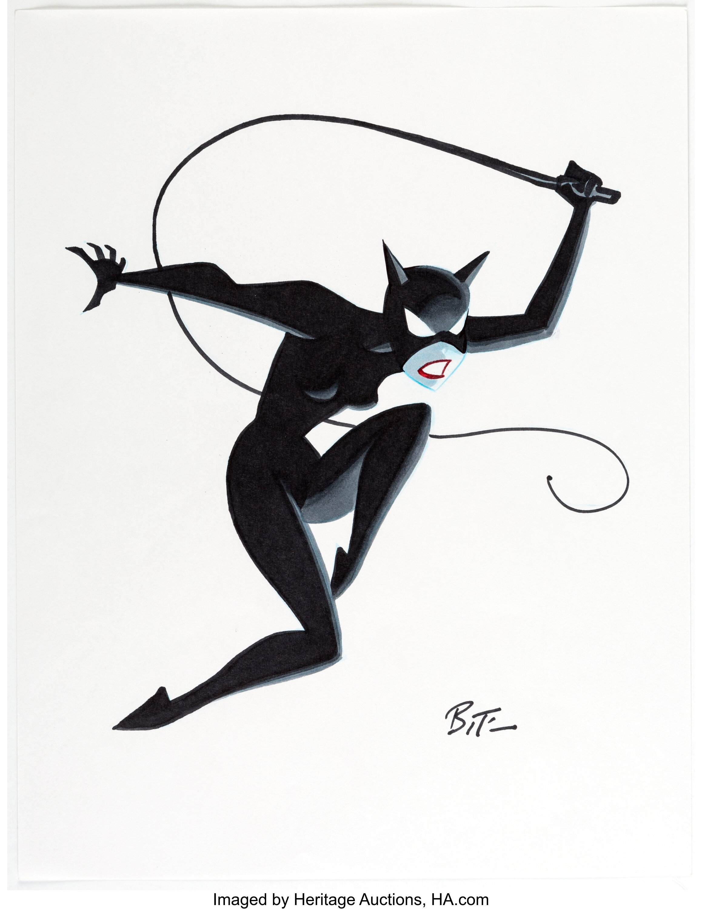 Batman the Animated Series Catwoman Illustration by Bruce Timm | Lot #13950  | Heritage Auctions