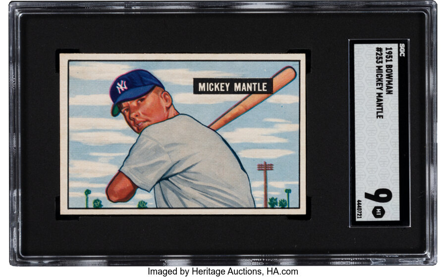 1951 Bowman Mickey Mantle Rookie #253 SGC Mint 9